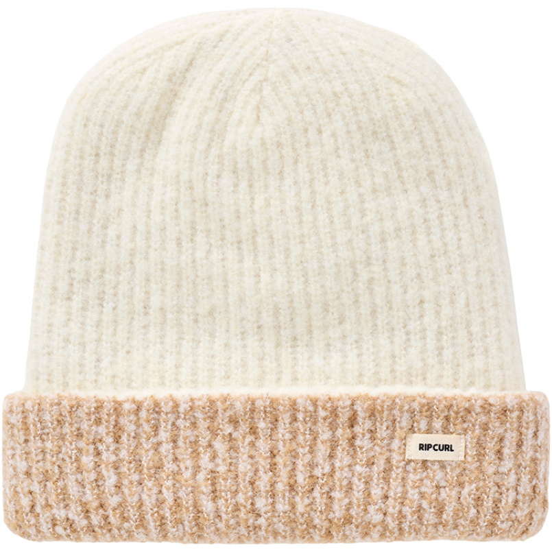2026 Rip Curl Womens 2 Tone Reg Revo Beanie 02MWHE - Off White / Tan